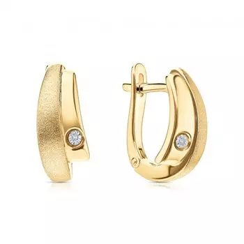 Серебряные серьги с бриллиантами природными