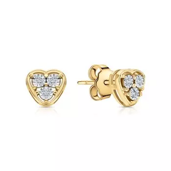 Серебряные серьги с бриллиантами природными