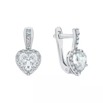 Серебряные серьги с фианитами