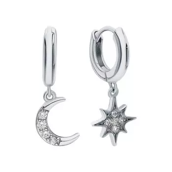 Серебряные серьги с фианитами