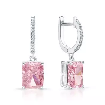 Серебряные серьги с фианитами