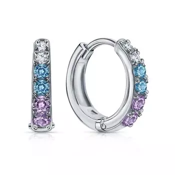 Серебряные серьги с фианитами