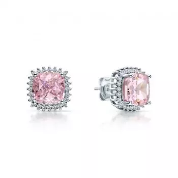 Серебряные серьги с фианитами