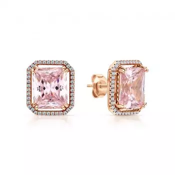 Серебряные серьги с фианитами