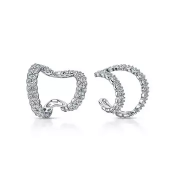 Серебряные серьги с фианитами