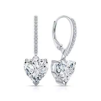 Серебряные серьги с фианитами