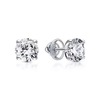 Серебряные серьги с фианитами