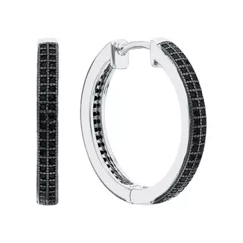 Серебряные серьги с фианитами