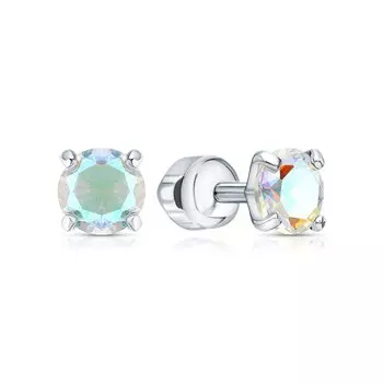 Серебряные серьги с фианитами