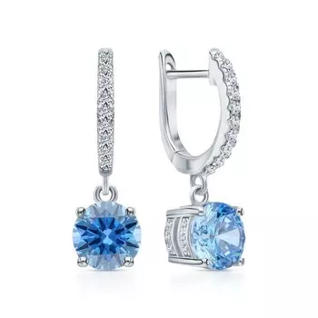 Серебряные серьги с фианитами