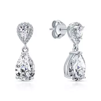 Серебряные серьги с фианитами