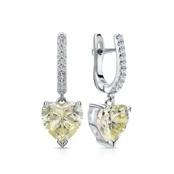 Серебряные серьги с фианитами