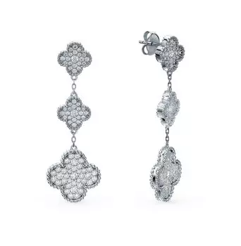 Серебряные серьги с фианитами