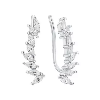 Серебряные серьги с фианитами