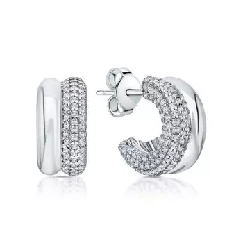 Серебряные серьги с фианитами