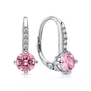 Серебряные серьги с фианитами