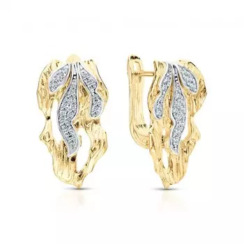 Серебряные серьги с фианитами