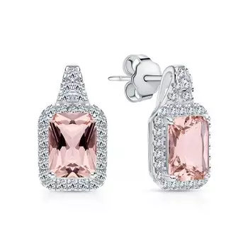 Серебряные серьги с фианитами