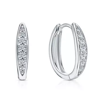 Серебряные серьги с фианитами