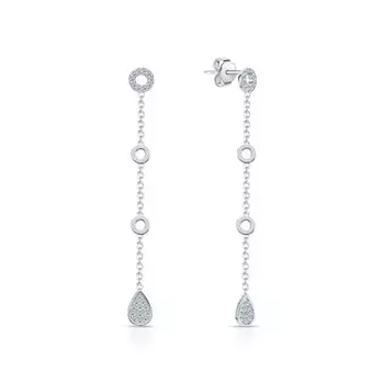 Серебряные серьги с фианитами