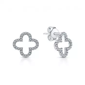 Серебряные серьги с фианитами