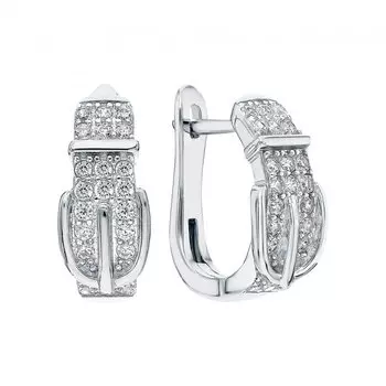 Серебряные серьги с фианитами