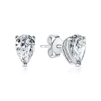 Серебряные серьги с фианитами