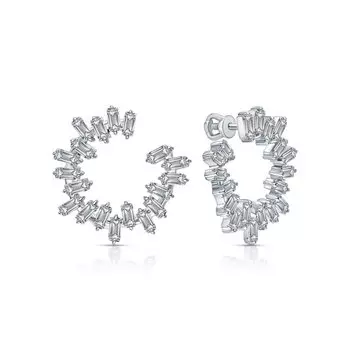 Серебряные серьги с фианитами