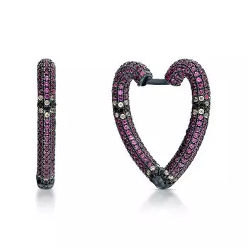 Серебряные серьги с фианитами