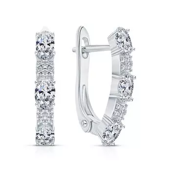 Серебряные серьги с фианитами