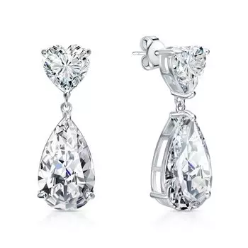 Серебряные серьги с фианитами