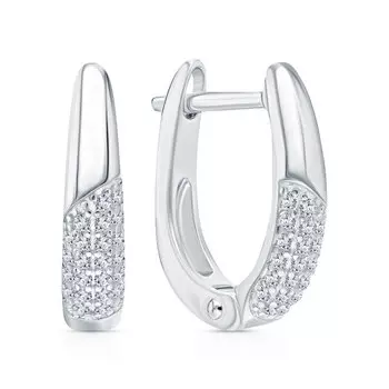 Серебряные серьги с фианитами