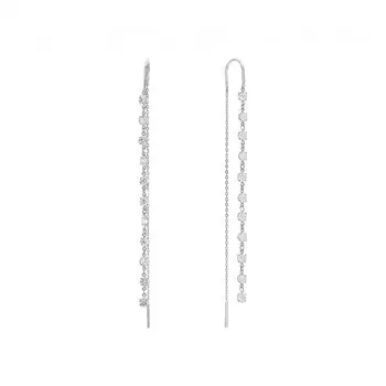 Серебряные серьги с фианитами