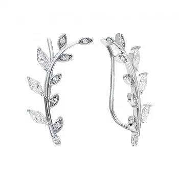 Серебряные серьги с фианитами