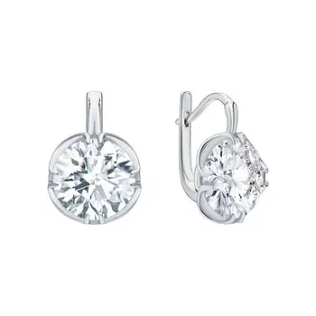 Серебряные серьги с фианитами