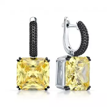 Серебряные серьги с фианитами