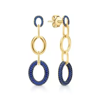 Серебряные серьги с фианитами