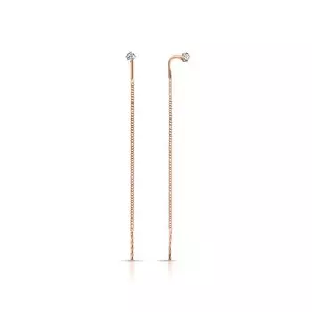 Серебряные серьги с фианитами