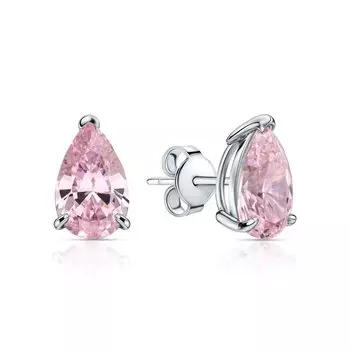 Серебряные серьги с фианитами