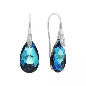 Серебряные серьги с фианитами