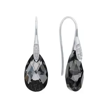 Серебряные серьги с фианитами