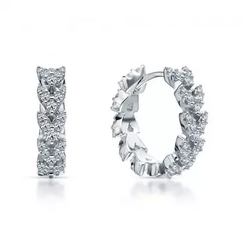 Серебряные серьги с фианитами