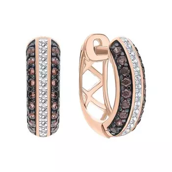 Серебряные серьги с фианитами