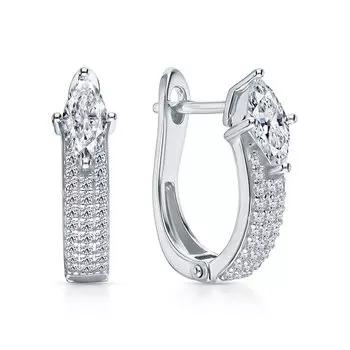 Серебряные серьги с фианитами