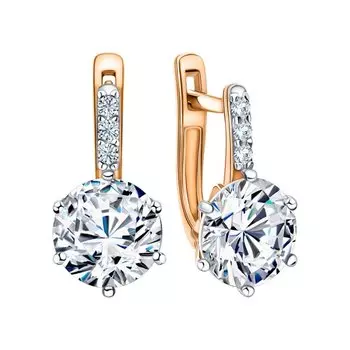 Серебряные серьги с фианитами