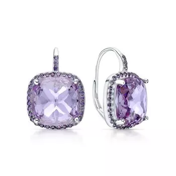 Серебряные серьги с фианитами