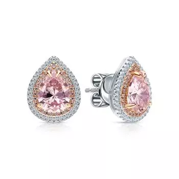 Серебряные серьги с фианитами