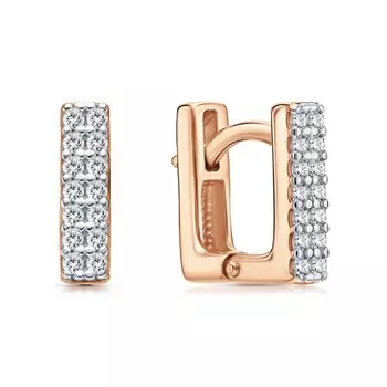 Серебряные серьги с фианитами