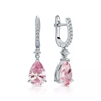 Серебряные серьги с фианитами