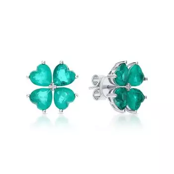 Серебряные серьги с фианитами